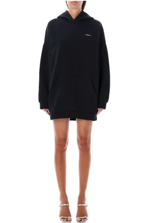 COPERNI Sweathshirts & Hoodies, Dame, Sort, S, Bomuld, Sort Horn Hættedragt Aw24