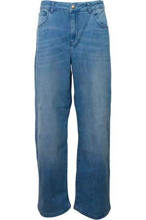 Liu Jo Jeans, Dame, Blå, W27, Bomuld, Bred Ben Bomuld Jeans