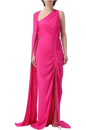 DEL CORE Kjole, Dame, Lyserød, M, Uld, Fuchsia One-Shoulder Maxi Kjole