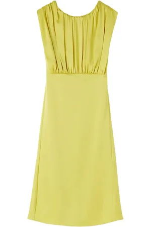 Jil Sander Kjole, Dame, Gul, S, Uld, Stilfuld Kjole