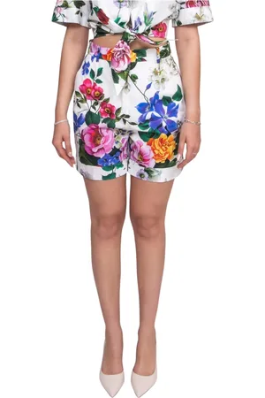 Dolce & Gabbana Shorts, Dame, Flerfarvet, XS, Blomsterblanding Cretonne Bukser