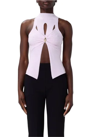 Elisabetta Franchi Top, Dame, Lyserød, XL, Sort Striktop