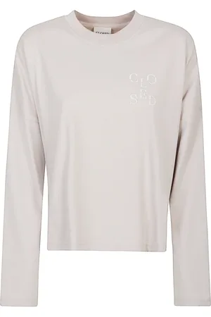 Closed Top, Dame, Grå, S, Grå Crew Neck Kortærmet Sweater