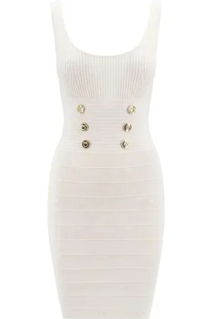 Pinko Kjole, Dame, Hvid, L, Polyester, Kort Kjole
