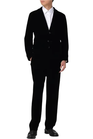 Giorgio Armani Jakkesæt, Herre, Sort, M, Klassisk Sort Velvet Blazer Suit