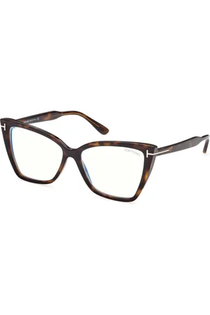 Tom Ford Tilbehør, Dame, Brun, 55 MM, Uld, Stilfulde briller