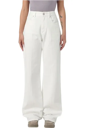 Brunello Cucinelli Jeans, Dame, , XS, Linned, Naturlige Linned Bukser
