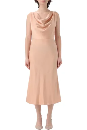 BLUMARINE Kjole, Dame, Lyserød, S, Uld, Elegant Slip Kjole