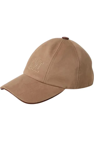 Max Mara Tilbehør, Dame, Brun, 58 CM, Broderet Logo Baseball Cap