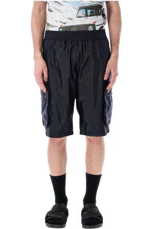 Moncler Shorts, Herre, Blå, L, Mørkeblå Pakbare Bermuda Shorts Ss25