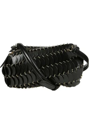 Paco rabanne Taske, Dame, Sort, ONE SIZE, Uld, Skuldertaske med Crossbody Strop