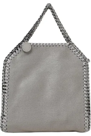 Stella McCartney Taske, Dame, Grå, ONE SIZE, Uld, Mini Tote Chain Detail Taske