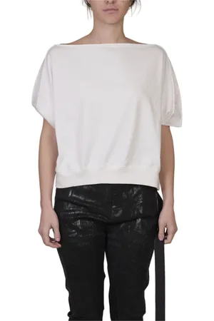 Rick Owens Bluser & Skjorter, Dame, Hvid, M, Uld, Fleece Dagger Sweatshirt