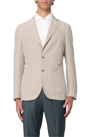 LUIGI BIANCHI MANTOVA Jakke, Herre, , XL, Bomuld, Blå Letvægtsbomuld Blazer