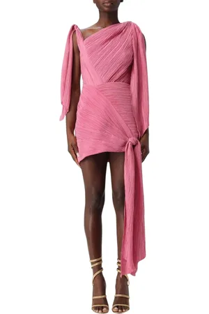 Cult Gaia Kjole, Dame, Lyserød, XS, Uld, Rosa One-Shoulder Mini Kjole Knude