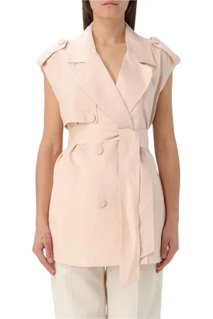 Armani Exchange Jakke, Dame, Lyserød, S, Uld, Rosa Ærmeløs Vest, Elegant Stil