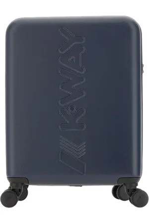 K-Way Kuffert, Herre, Blå, ONE SIZE, Trendy kabinekuffert med Maxi Logo og TSA-lås