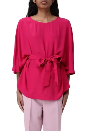 Liu Jo Bluser & Skjorter, Dame, Lyserød, S, Polyester, Rosa Bluse med 3/4 Ærmer