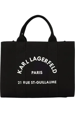 Karl Lagerfeld Taske, Dame, Sort, ONE SIZE, Uld, KIkonik Lille Tote Taske