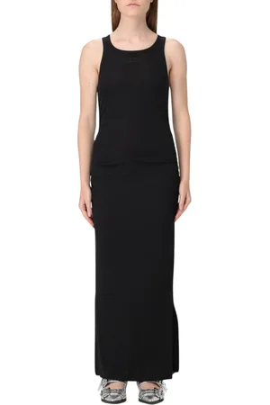 Ganni Kjole, Dame, Sort, M, Bomuld, Elegant Sort Tank Kjole