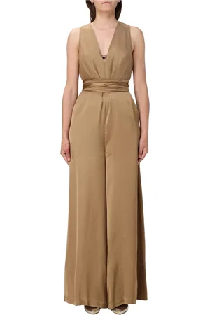 Twin-Set Jumpsuits & Playsuits, Dame, Gul, XS, Elegant Sort Kjole til Kvinder
