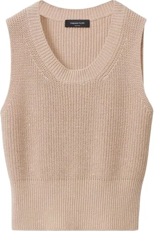 Fabiana Filippi Strik, Dame, , S, Luksuriøs Striktrøje med Elegant Detalje