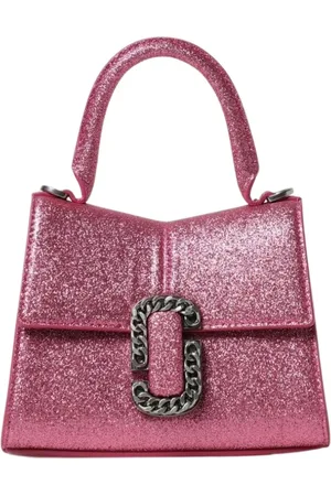 Marc Jacobs Taske, Dame, Lyserød, ONE SIZE, Læder, Glitter Mini Top Håndtaske