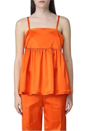 SEMICOUTURE Top, Dame, , XL, Elegant Silkeærmetop