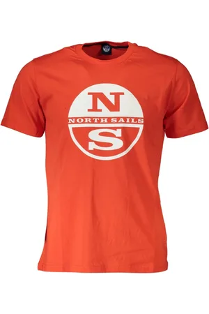 North Sails Top, Herre, Rød, 2XL, Rød T-shirt med kortærmet og logo print