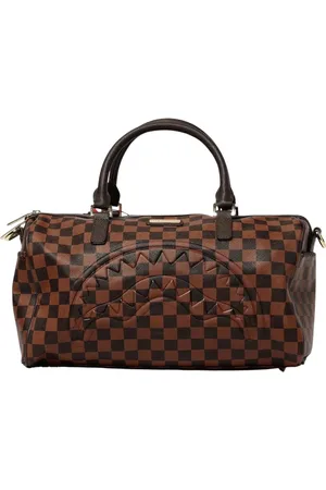 Sprayground Taske, Dame, Brun, ONE SIZE, Læder, Haj Design Duffel Taske Crossbody
