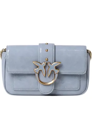 Pinko Taske, Dame, Blå, ONE SIZE, Læder, Patentlæder Crossbody Taske