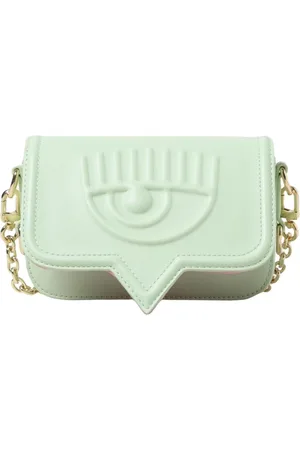 Chiara Ferragni Taske, Dame, Grøn, ONE SIZE, Læder, Grøn Mini Eye Crossbody Taske