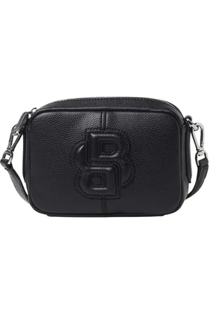 HUGO BOSS Taske, Dame, Sort, ONE SIZE, Læder, Sort læder crossbody taske