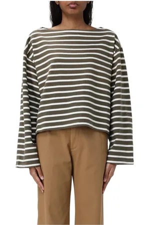 Ralph Lauren Top, Dame, Grøn, XS, Bomuld, Stribet Bådhals Sweater