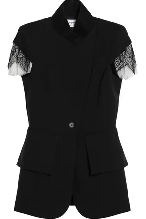 Alexander McQueen Jakke, Dame, Sort, XS, Enkeltknappet Jakke