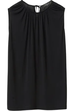 Fabiana Filippi Top, Dame, Sort, S, Sort Ærmeløs Jersey Top