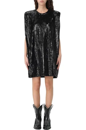 Golden Goose Kjole, Dame, Sort, XL, Sort Paillet Minikjole Elegant Stil