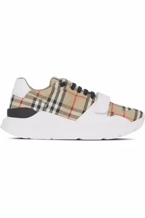 Burberry Sko, Dame, , 35 EU, Bomuld, Vintage Check-mønstrede sneakers med velcrorem