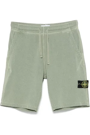 Stone Island Shorts, Herre, Grøn, XL, Bomuld, Grønne Bermuda Shorts til Mænd