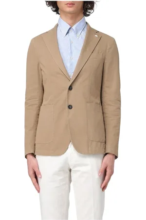 Manuel Ritz Jakke, Herre, , 2XL, Bomuld, Blå Bomuld Blazer Jakke