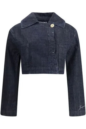 Jacquemus Jakke, Dame, Blå, 3XS, Denim, Denimjakke med klassisk krave