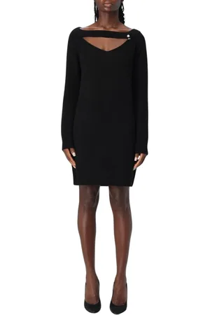Liu Jo Kjole, Dame, Sort, S, Cashmere, Sort Keyhole Sweater Kjole