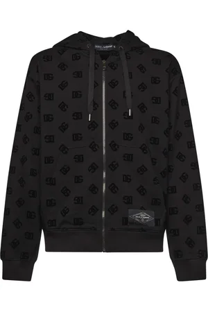 Dolce & Gabbana Sweathshirts & Hoodies, Herre, Sort, L, Bomuld, Sort Bomuld Jersey Oversize Sweater