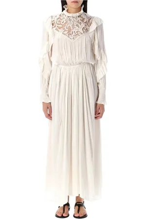 Isabel Marant Kjole, Dame, , S, Elegant Ivory Lace Maxi Kjole