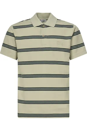 Burberry Top, Herre, Grøn, XL, Grøn Polo Skjorte med Logo Broderi