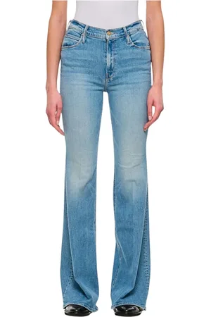 Mother Jeans, Dame, Blå, W30, Blå Distressed Skinny Jeans