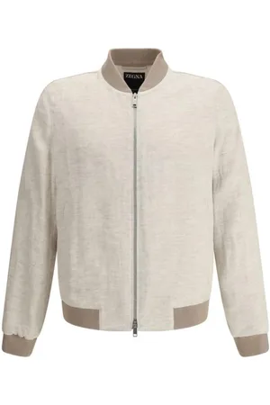 Ermenegildo Zegna Jakke, Herre, , S, Uld, Stilfuld Linen Bomber Jacket