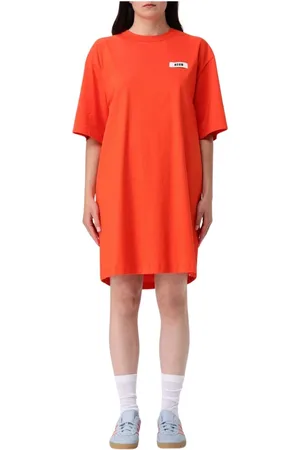 Msgm Kjole, Dame, Rød, XS, Rød Ærmeløs Midi Kjole