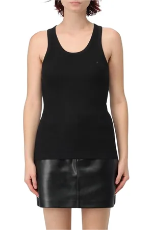 COPERNI Top, Dame, Sort, M, Bomuld, Sort Ribstrikket Tank Top