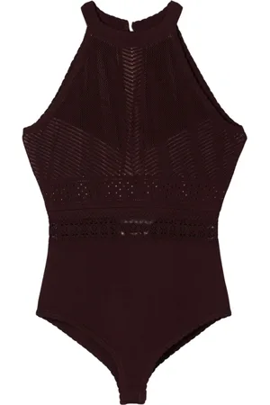 Twin-Set Top, Dame, Brun, S, Uld, Stilfuldt Bodywear til hverdagskomfort